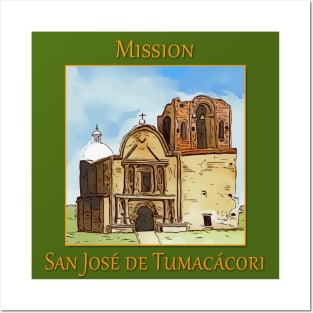 Mission San José de Tumacácori in Arizona Posters and Art
